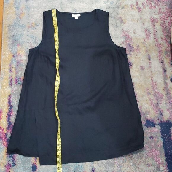 J. Jill 100% Linen Floral Print Dress with Pockets & Free Black Linen Top - Picture 14 of 16